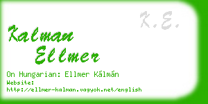 kalman ellmer business card